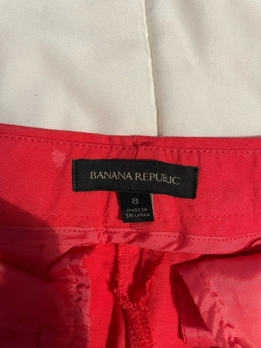 Banana Republic Red Women's Flat-Front Shorts
